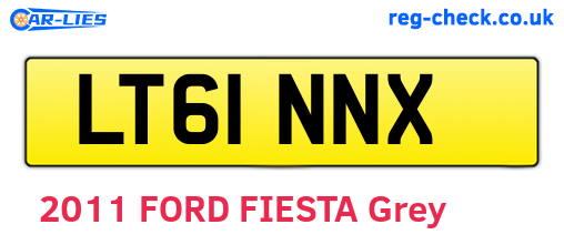 LT61NNX are the vehicle registration plates.
