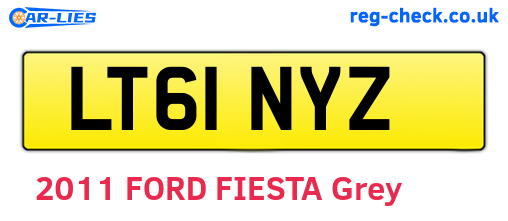 LT61NYZ are the vehicle registration plates.