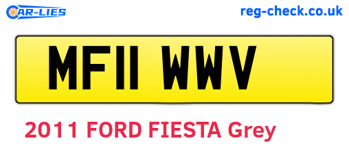 MF11WWV are the vehicle registration plates.