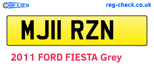 MJ11RZN are the vehicle registration plates.