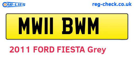 MW11BWM are the vehicle registration plates.