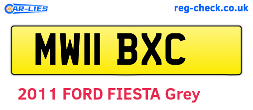 MW11BXC are the vehicle registration plates.