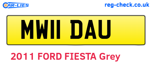 MW11DAU are the vehicle registration plates.