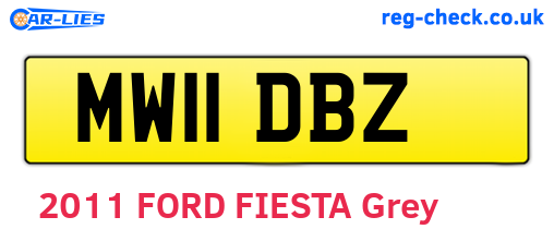 MW11DBZ are the vehicle registration plates.