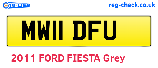 MW11DFU are the vehicle registration plates.