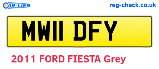 MW11DFY are the vehicle registration plates.