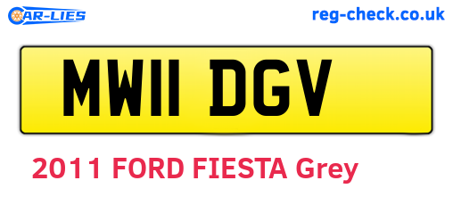 MW11DGV are the vehicle registration plates.