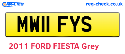 MW11FYS are the vehicle registration plates.