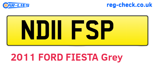 ND11FSP are the vehicle registration plates.