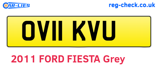 OV11KVU are the vehicle registration plates.