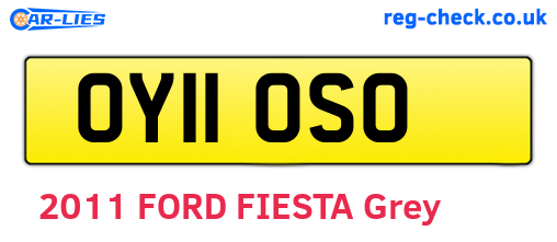 OY11OSO are the vehicle registration plates.
