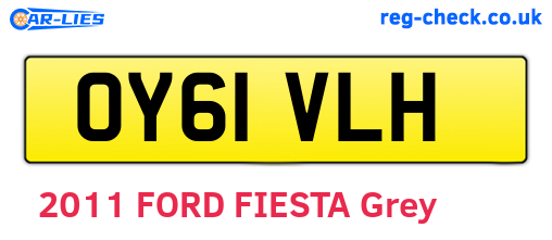 OY61VLH are the vehicle registration plates.