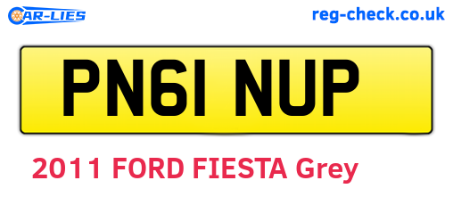 PN61NUP are the vehicle registration plates.