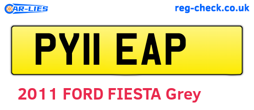 PY11EAP are the vehicle registration plates.