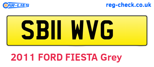 SB11WVG are the vehicle registration plates.