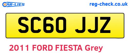 SC60JJZ are the vehicle registration plates.
