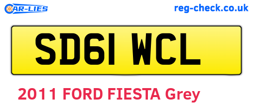 SD61WCL are the vehicle registration plates.