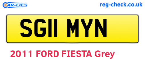 SG11MYN are the vehicle registration plates.