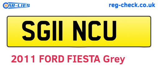 SG11NCU are the vehicle registration plates.