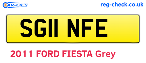 SG11NFE are the vehicle registration plates.