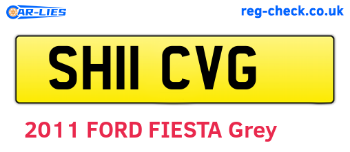 SH11CVG are the vehicle registration plates.