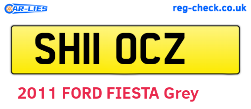 SH11OCZ are the vehicle registration plates.