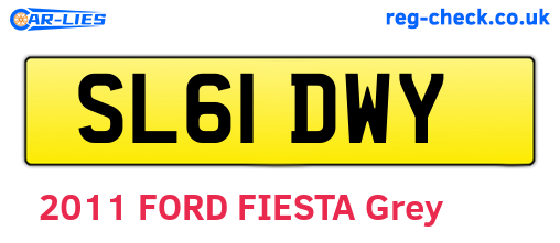 SL61DWY are the vehicle registration plates.