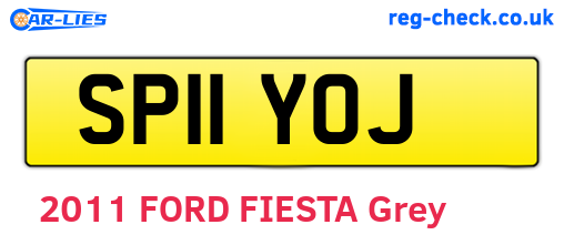 SP11YOJ are the vehicle registration plates.