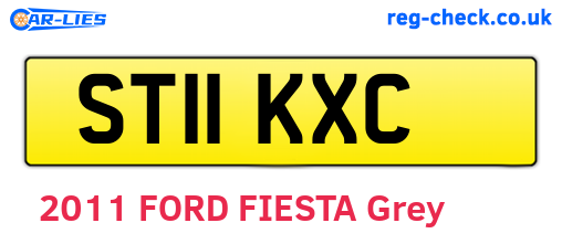 ST11KXC are the vehicle registration plates.