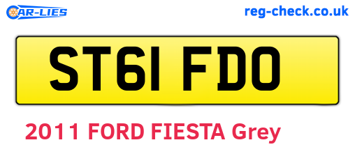 ST61FDO are the vehicle registration plates.