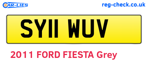 SY11WUV are the vehicle registration plates.