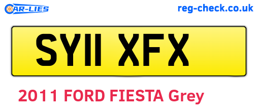 SY11XFX are the vehicle registration plates.