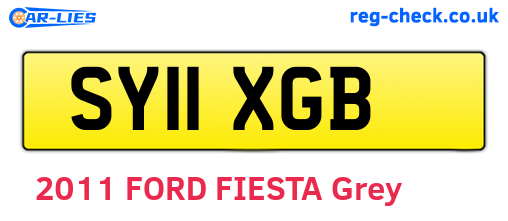 SY11XGB are the vehicle registration plates.
