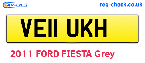 VE11UKH are the vehicle registration plates.
