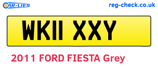 WK11XXY are the vehicle registration plates.