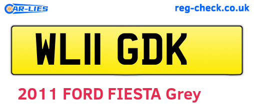 WL11GDK are the vehicle registration plates.
