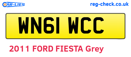 WN61WCC are the vehicle registration plates.