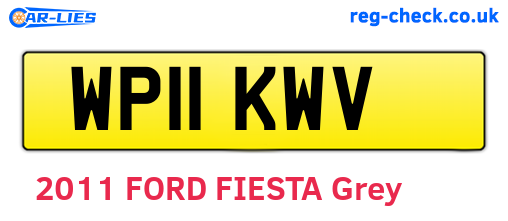 WP11KWV are the vehicle registration plates.