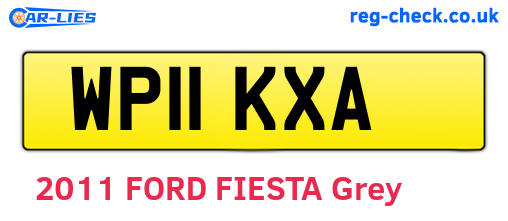 WP11KXA are the vehicle registration plates.