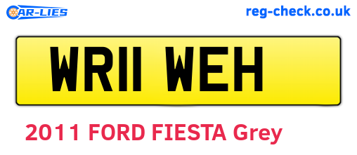 WR11WEH are the vehicle registration plates.
