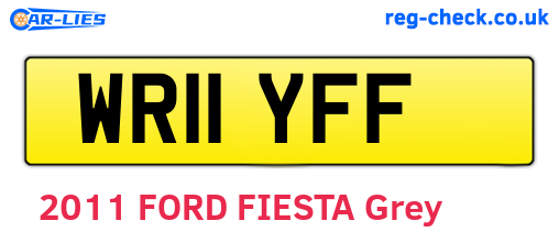WR11YFF are the vehicle registration plates.