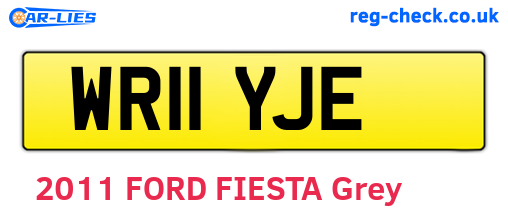 WR11YJE are the vehicle registration plates.