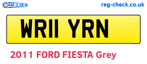 WR11YRN are the vehicle registration plates.
