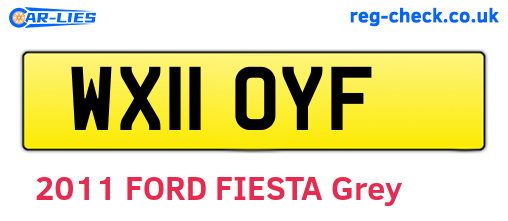 WX11OYF are the vehicle registration plates.