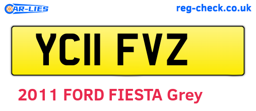 YC11FVZ are the vehicle registration plates.