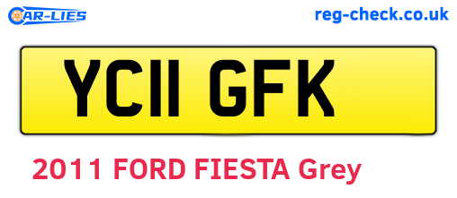 YC11GFK are the vehicle registration plates.