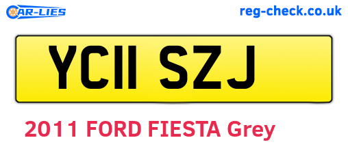 YC11SZJ are the vehicle registration plates.