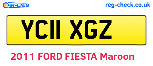 YC11XGZ are the vehicle registration plates.