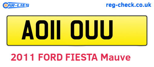 AO11OUU are the vehicle registration plates.