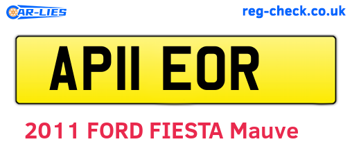AP11EOR are the vehicle registration plates.